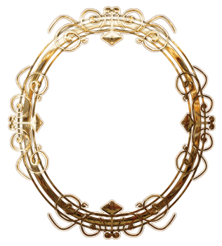 oval and gold vintage decorative frame png