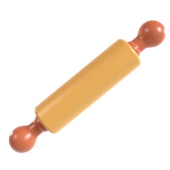 rolling pin illustration rendering png