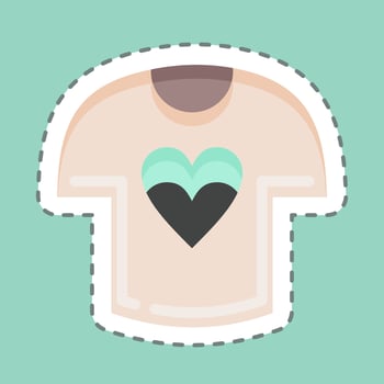 Sticker line cut Stai Removal. related to Laundry symbol. simple design editable. simple illustration, good for prints vector