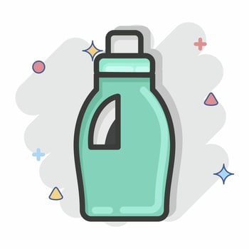 Icon Cleaning Product. related to Laundry symbol. Comic Style. simple design editable. simple illustration, good for prints vector