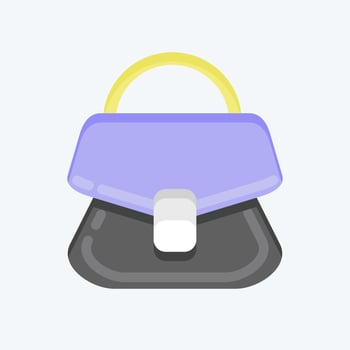 Icon Handbag Clean. related to Laundry symbol. flat style. simple design editable. simple illustration, good for prints vector