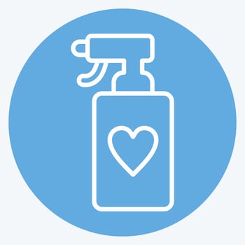 Icon Spray. related to Laundry symbol. blue eyes style. simple design editable. simple illustration, good for prints vector