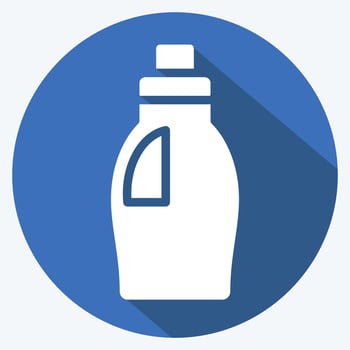 Icon Cleaning Product. related to Laundry symbol. long shadow style. simple design editable. simple illustration, good for prints vector