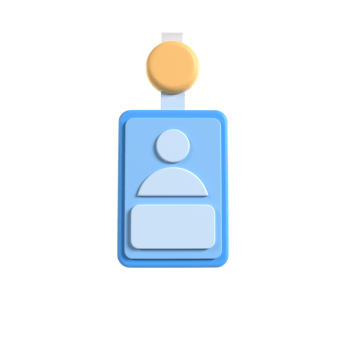 id card 3d illustration rendering png