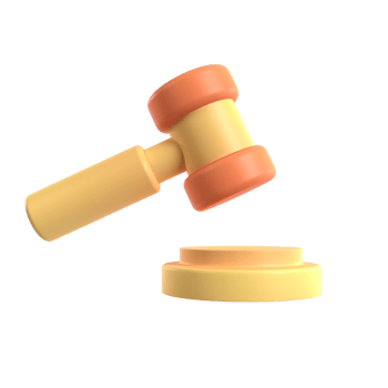 gavel 3d illustration rendering png