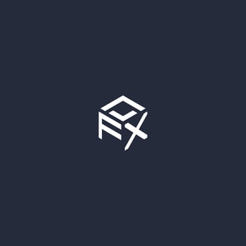FX initial hexagon logo design vector