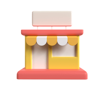 shop 3d illustration rendering png