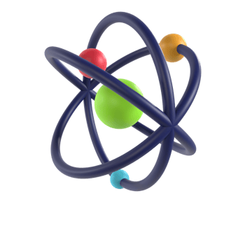 atom 3d illustration rendering png