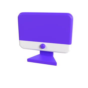 monitor 3d illustration rendering png