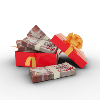Ghanaian cedi notes inside an open red gift box. Ghanaian cedi inside and flying around a gift box. 3d rendering of money inside box isolated on transparent background png