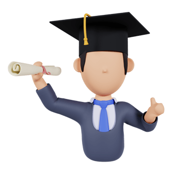 3D Graduation Students Education Illustration Premium PNG
