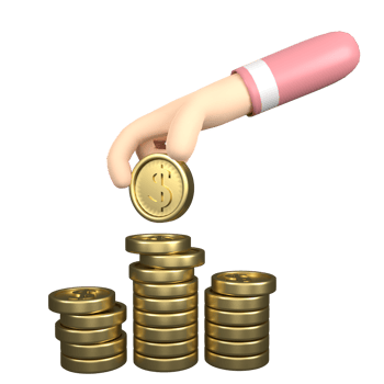 investment 3d illustration rendering png