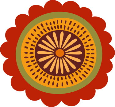 Autumn flower. Isolated illustration. png