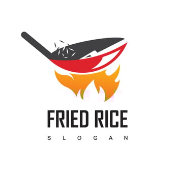 Fried Rice Restaurant Logo Template vector