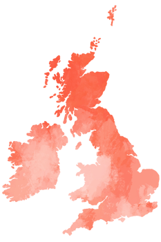 United Kingdom and Ireland map water color illustration styles. png