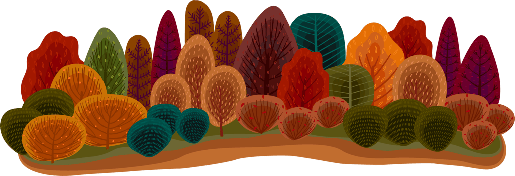 Autumn landscape. Isolated illustration. png