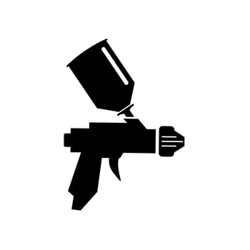 spray gun painting vector