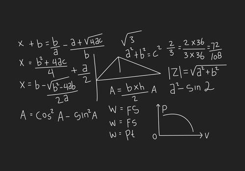 realistic math chalkboard background illustration vector