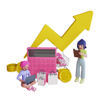 3d character modeling digital marketing online shop admin illustration png