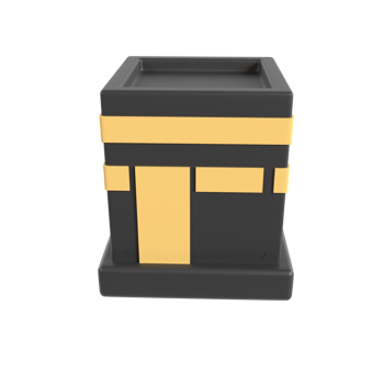 Kaaba 3d illustration rendering png