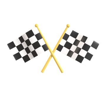 checkered flag 3d illustration rendering png
