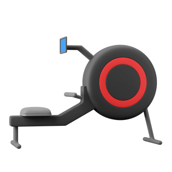 indoor rowing machine gym equipment 3d icon illustration png