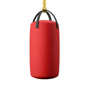 boxing punching bag gym equipment 3d icon illustration png
