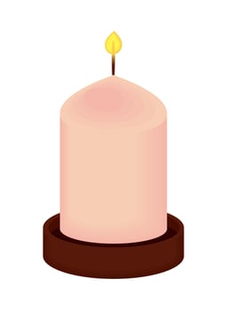diwali buning candle vector