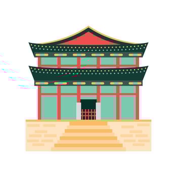 asian pagoda temple vector