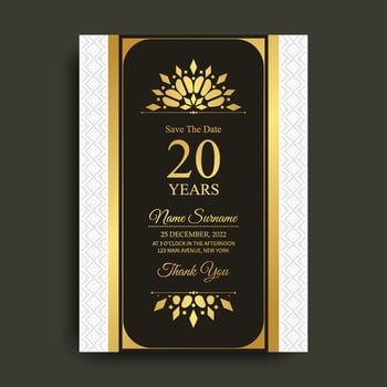 ornament pattern style elegant birthday invitation vector