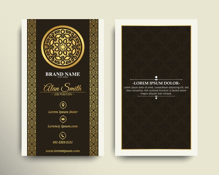 Luxury ornamental logos and business cards template vector