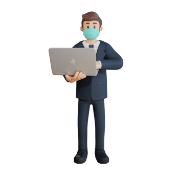 Business character illustration 3d rendering png