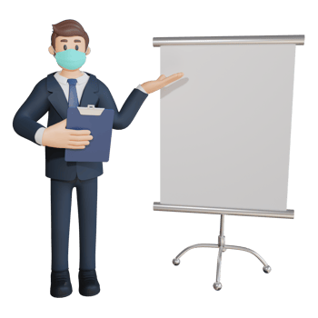 Business character illustration 3d rendering png