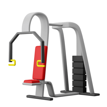 peck deck machine gym equipment 3d icon illustration png