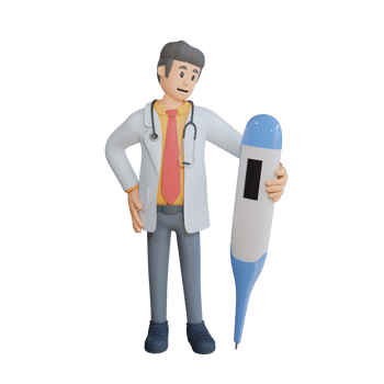 3d male doctor character design illustration png