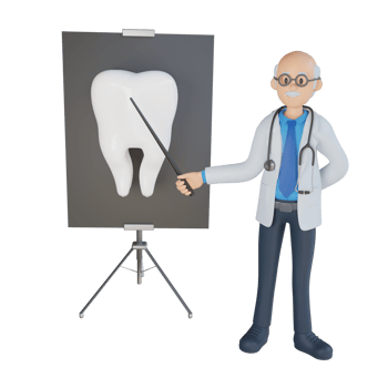 3d male senior doctor character design illustration png