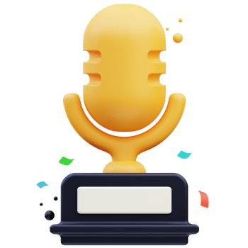 Music championship cup 3d illustration, 3d rendering png