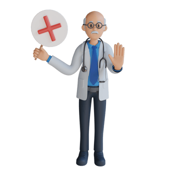 3d male senior doctor character design illustration png