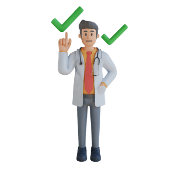 3d male doctor character design illustration png