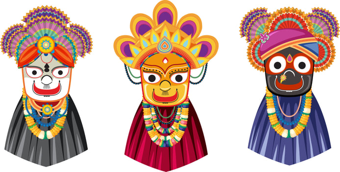 Ratha Yatra Hindu festival of India vector