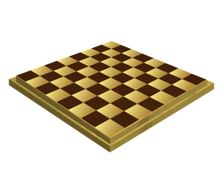 Perspective Chessboard 3D Render png