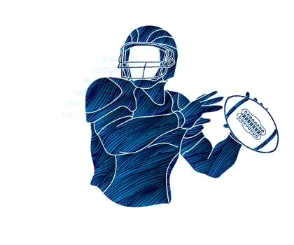 American Football Players Action vector