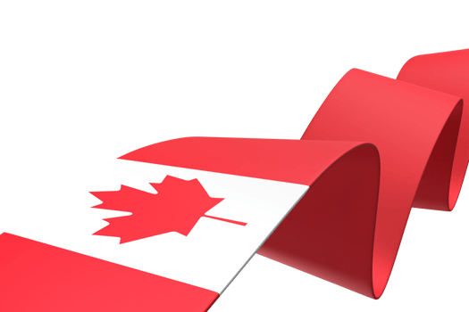 Canada flag design national independence day banner element transparent background png