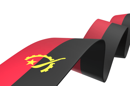 Angola flag design national independence day banner element transparent background png