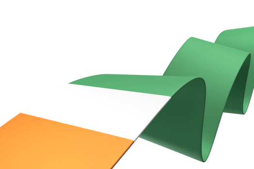 Ivory Coast flag design national independence day banner element transparent background png