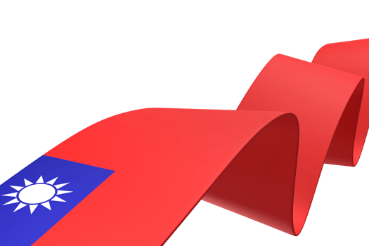 Taiwan flag design national independence day banner element transparent background png