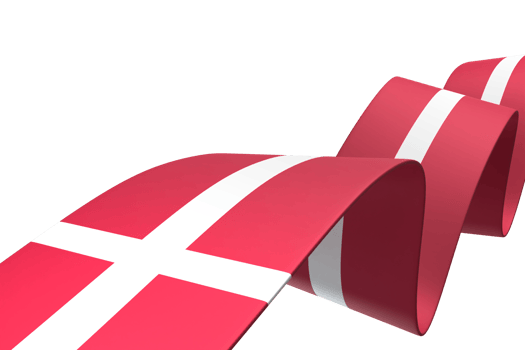Denmark flag design national independence day banner element transparent background png