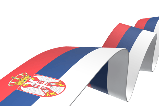 Serbia flag design national independence day banner element transparent background png