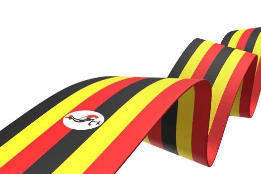 Uganda flag design national independence day banner element transparent background png