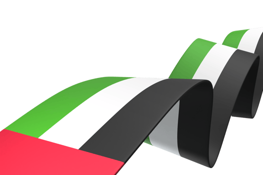 United Arab Emirates flag design national independence day banner element transparent background png